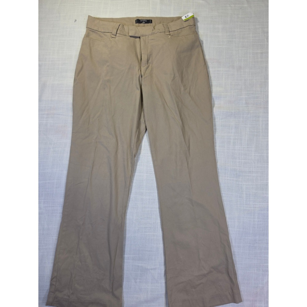 Riders by Lee Womens Khaki Bootcut Pants Tan Mid Rise Stretch W36HI96 Size 8P